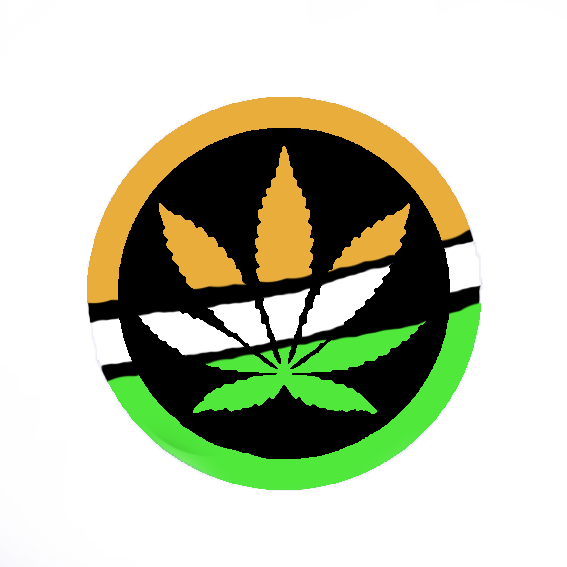 Stoner India tricolour cannabis leaf icon